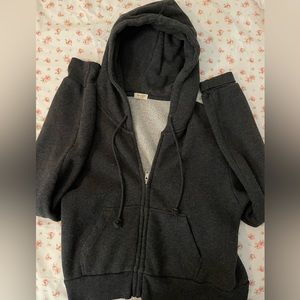 Brandy Melville Crystal Hoodie in Charcoal Grey